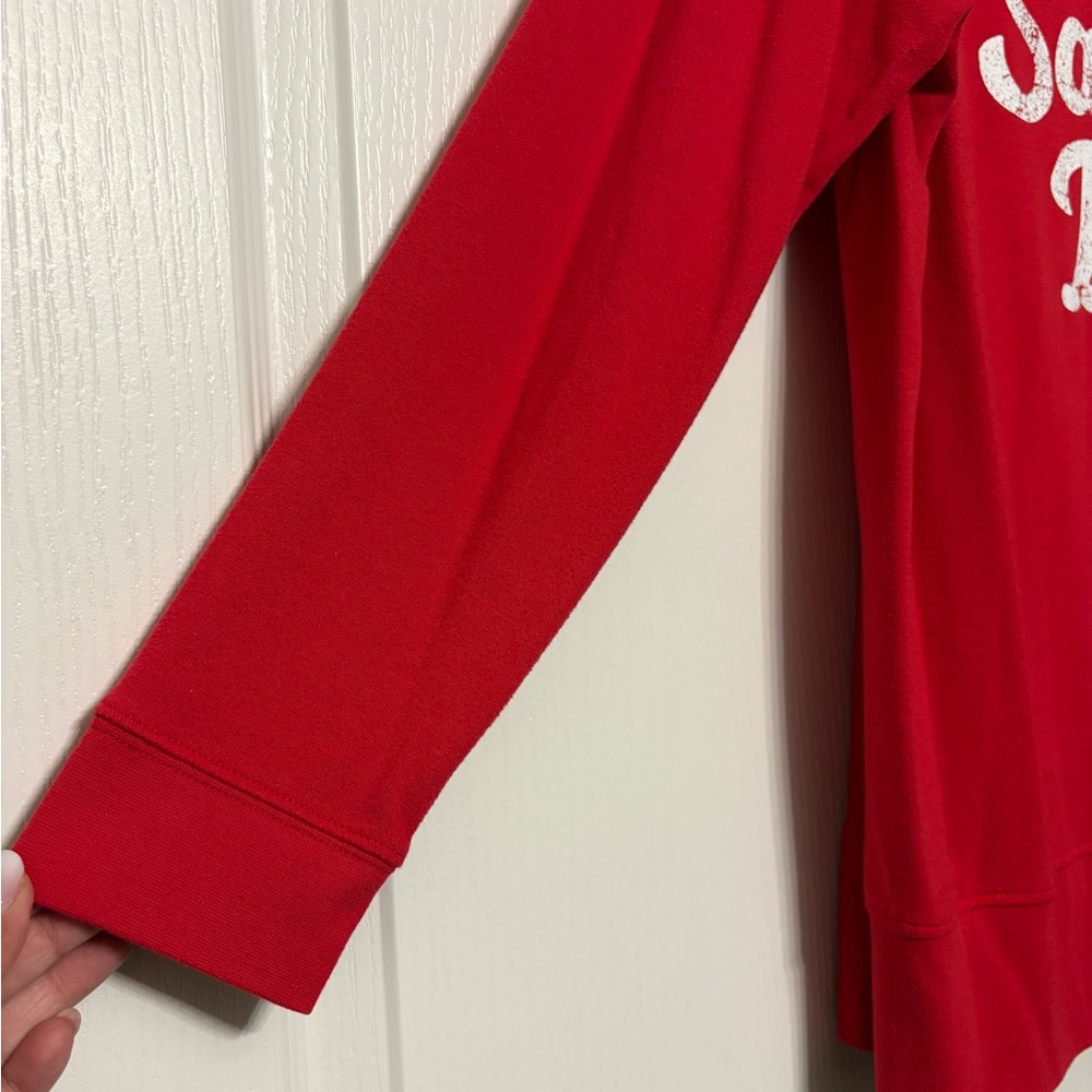 Maternity Santa Baby Red Top - Picture 5 of 7